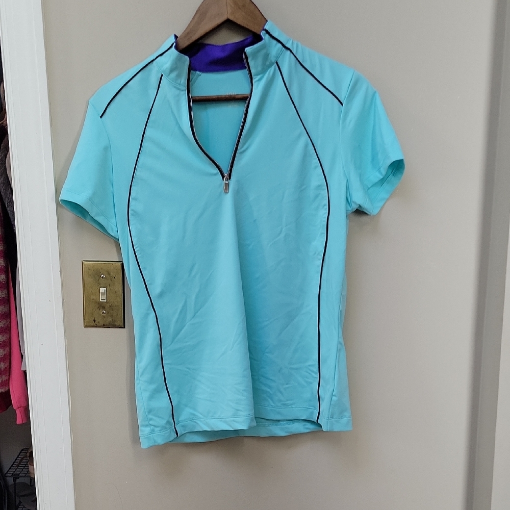 Tail Aqua Short Sleeve Golf Top